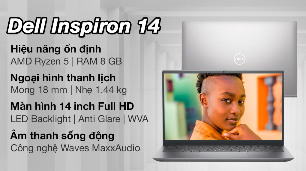 Laptop Dell Inspiron 14 5415 R5 5500U/8GB/256GB/Office